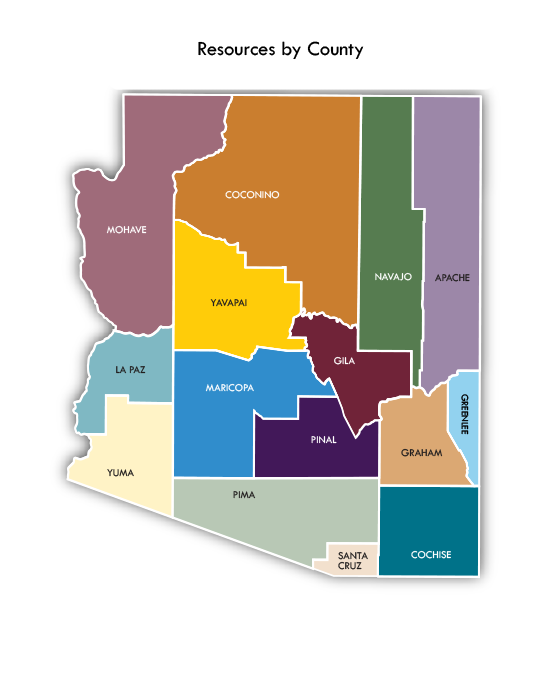 Map of Arizona Counties